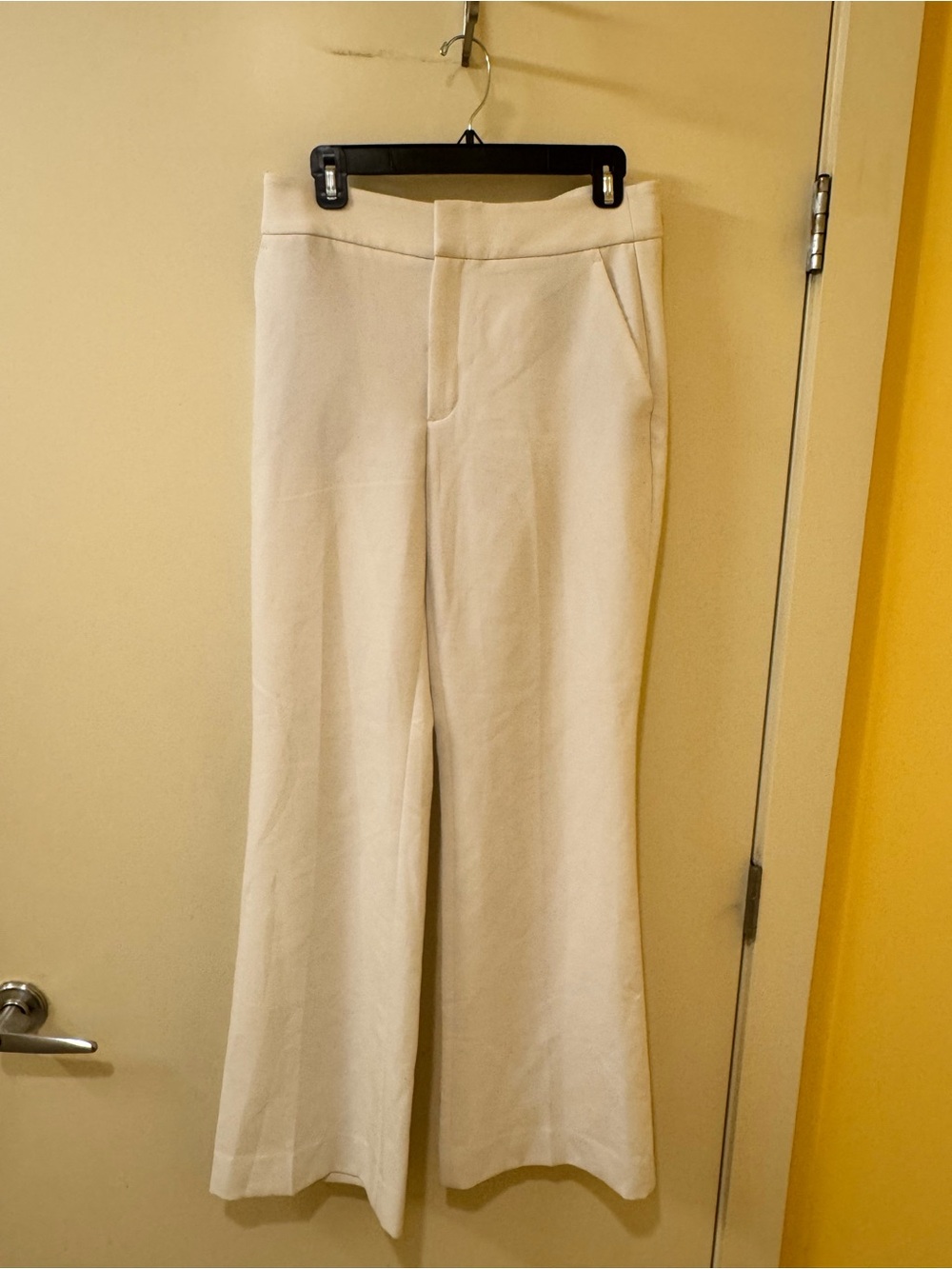 Women's White Wide-Leg Trouser Pants